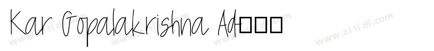 Kar Gopalakrishna Ad字体转换